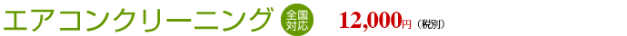 エアコンクリーニング 全国対応 12,600円