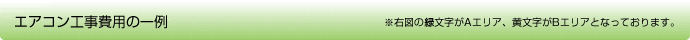 エアコン工事費用の一例